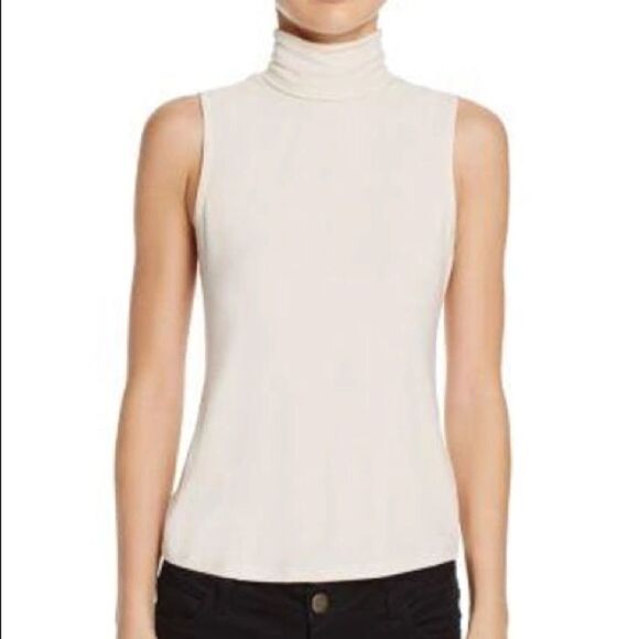 Theory Wendel turtleneck ribbed sleeveless top - Picture 1 of 5